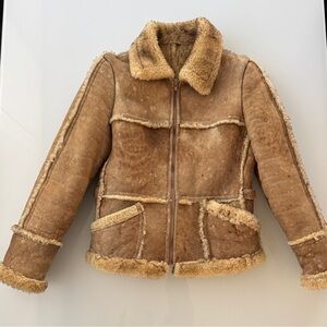 Authentic vintage shearling (sheepskin) jacket